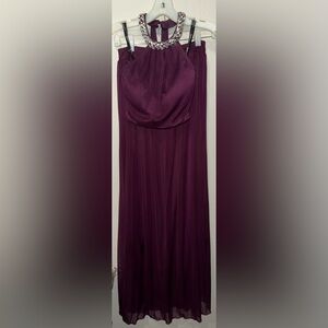Speechless Purple 2 Piece Halter Strapless Formal Evening Party Homecoming Dress